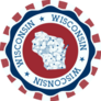 Wisconsin USA Badge Round Logo Sticker