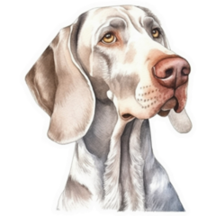 Wise Weimaraner Sticker