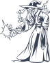 Wise Wizard Casting Magic Sticker