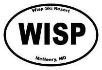 Wisp Ski Resort Oval Sticker