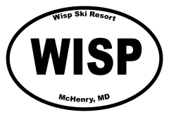 Wisp Ski Resort Oval Sticker