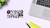 Witch Magic Sticker Sheet on a Desk (New) example