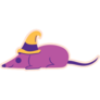 Witch Mouse In Hat Sticker