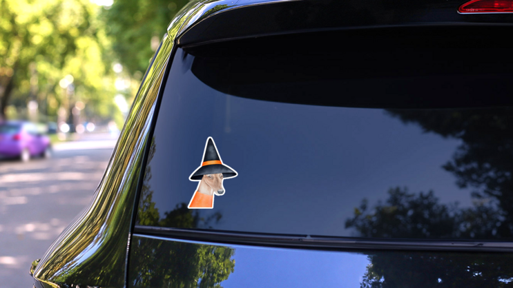 Witch Whippet Sticker on a Rear Car Window (New) example