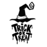 Witches Hat Trick or Treat Sticker