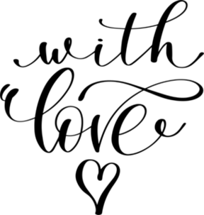 With Love Hand Lettering Sticker