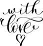 With Love Hand Lettering Sticker