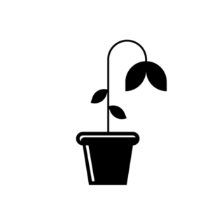 Withered Plant Icon Transfer Sticker