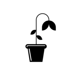 Withered Plant Icon Transfer Sticker