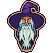 Wizard Beard Mascot Sticker