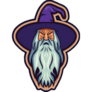 Wizard Beard Mascot Sticker