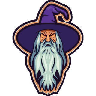 Wizard Beard Mascot Sticker