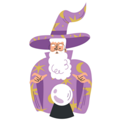 Wizard Crystal Ball Sticker