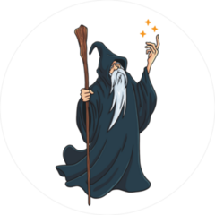 Wizard In Black Cloak Sticker