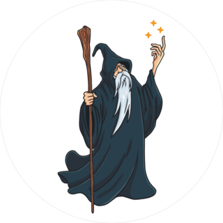Wizard In Black Cloak Sticker