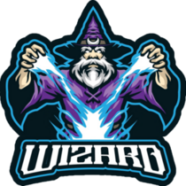 Wizard Mascot Lettering Sticker