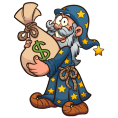 Wizard Money Bag Sticker