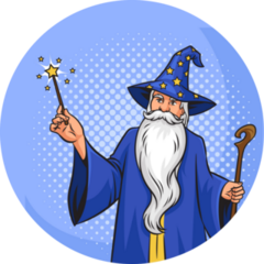 Wizard Pop Art Sticker