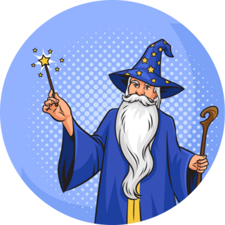 Wizard Pop Art Sticker