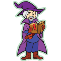 Wizard Reading Sticker