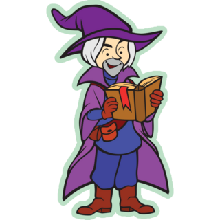 Wizard Reading Sticker