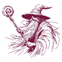Wizard Red Sketch Sticker