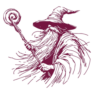 Wizard Red Sketch Sticker