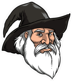 Wizard With A Black Hat Sticker