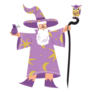 Wizard With Owl Sticker