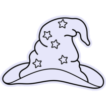 Wizards Hat Outline Sticker