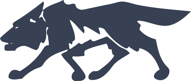 Wolf Coyote Dog Walking Sticker