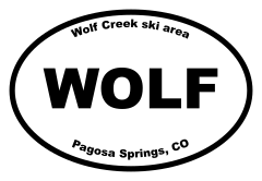 Wolf Creek ski area Oval Sticker