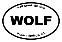 Wolf Creek ski area Oval Sticker