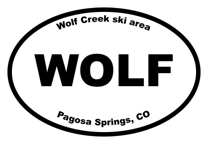Wolf Creek ski area Oval Sticker