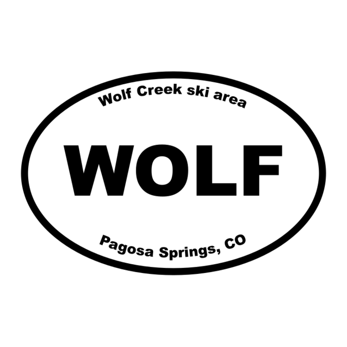Wolf Creek ski area Oval Sticker
