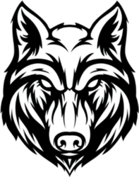 Wolf Head Angry Face Sticker