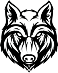 Wolf Head Angry Face Sticker