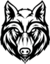 Wolf Head Angry Face Sticker