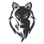 Wolf Head Logo Sticker