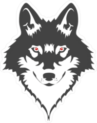 Wolf Head Logo Vector Sticker