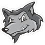 Wolf Head Mascot Sticker