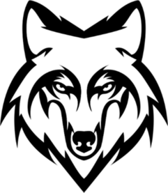 Wolf Head Staring Sticker