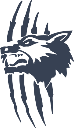 Wolf Head With Scratches Sticker