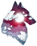 Wolf Origami Sticker