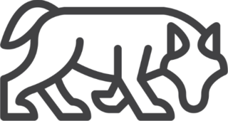 Wolf Outline Icon Sticker