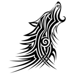 Wolf Tattoo Celtic Design Sticker