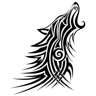 Wolf Tattoo Celtic Design Sticker
