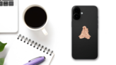 Woman Boho Yoga Sticker on a Phone (New) example