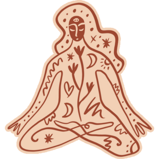 Woman Boho Yoga Sticker