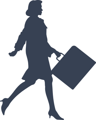 Woman Carrying Briefcase Sticker